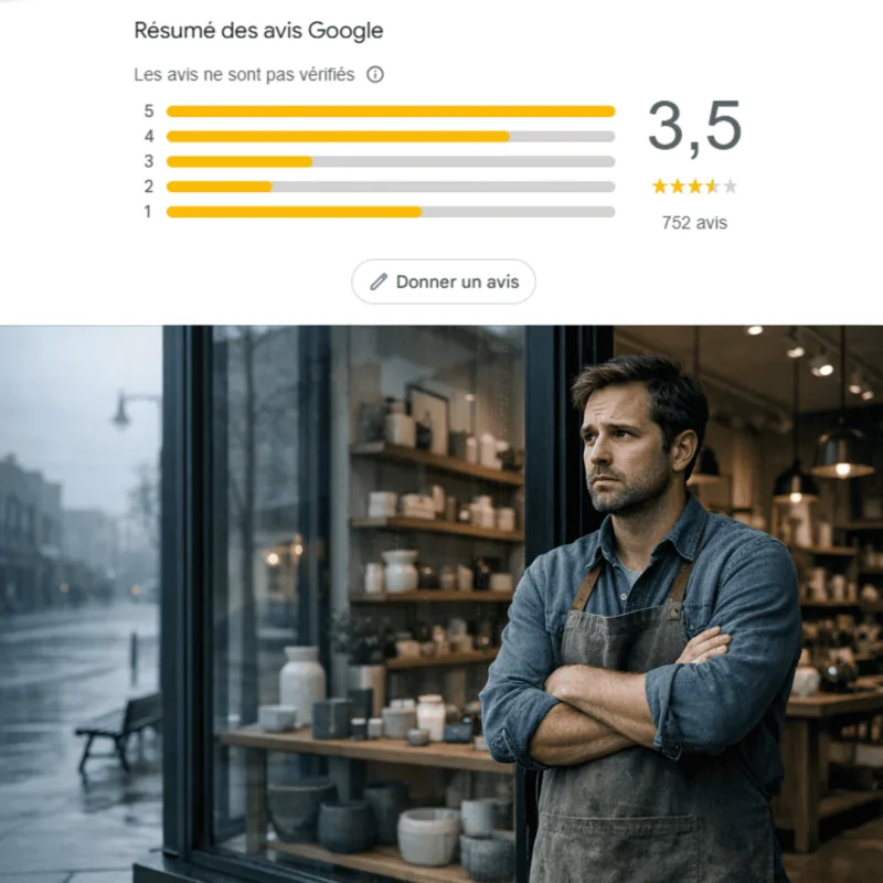 établissement local sans avis en ligne - ambiance vide